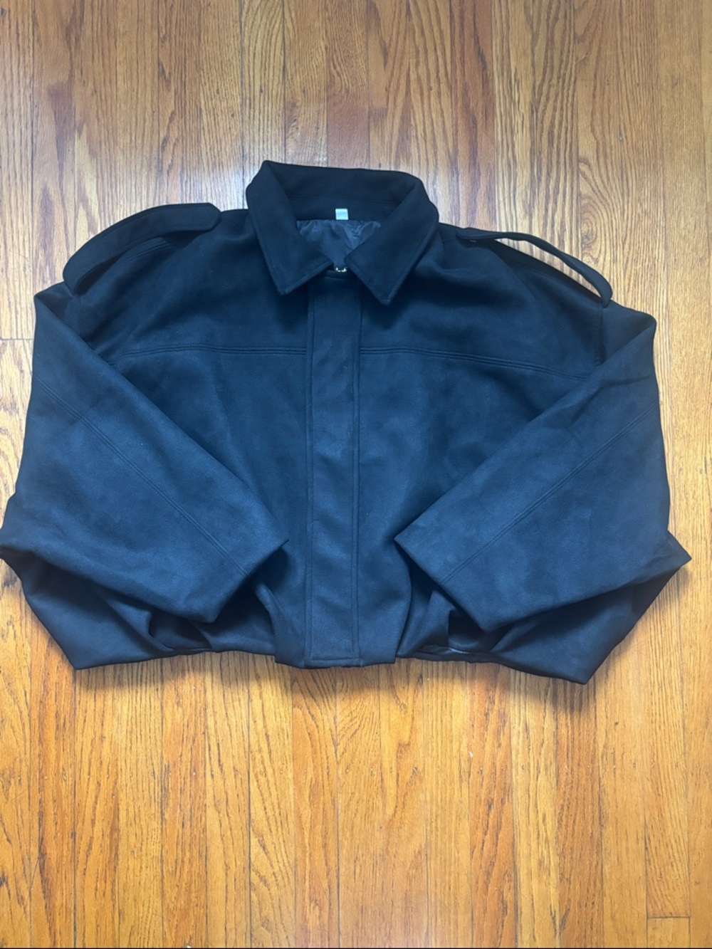 Faux Suede Cropped Bomber Jacket